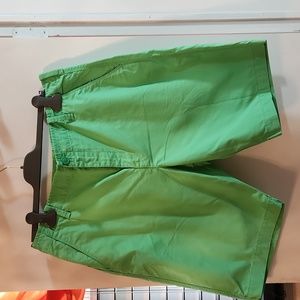 Express Mens Green Lightweight Shorts in Size 34 W/10L